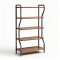 Industrial style bookshelf with wooden shelves and metal frame 80 x 30 x 150cm