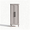 Cabinet storage unit with two doors gray wood finish 70 x 40 x 130cm