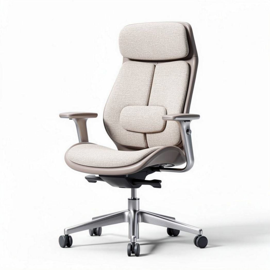 Ergonomic office chair with breathable fabric cushion and adjustable height